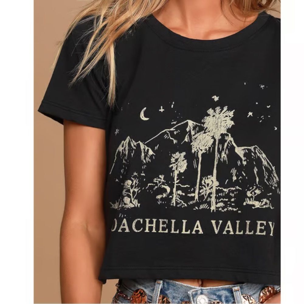 Prince Peter Collection Coachella Valley Cropped Tee in black Small